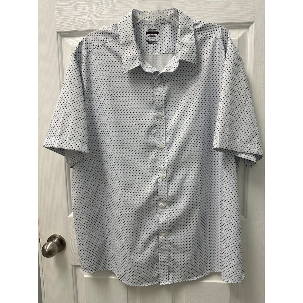 Men's Mix & NY Performance Slim Fit Button Up Shirt Size XXL